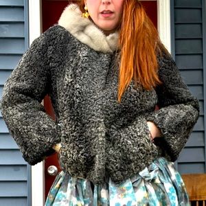 Vintage 1940s Mohair Fur Waist Coat